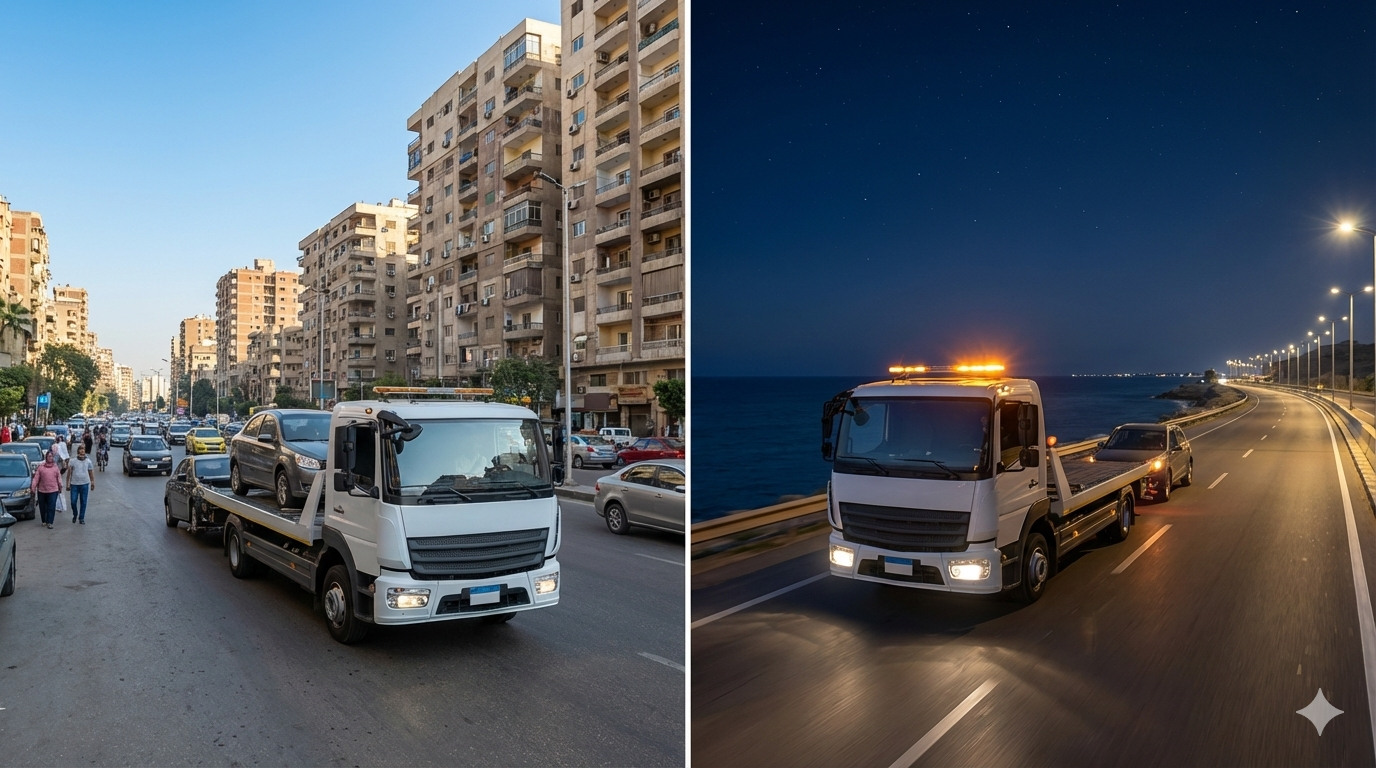 ونش إنقاذ طريق مصر السويس